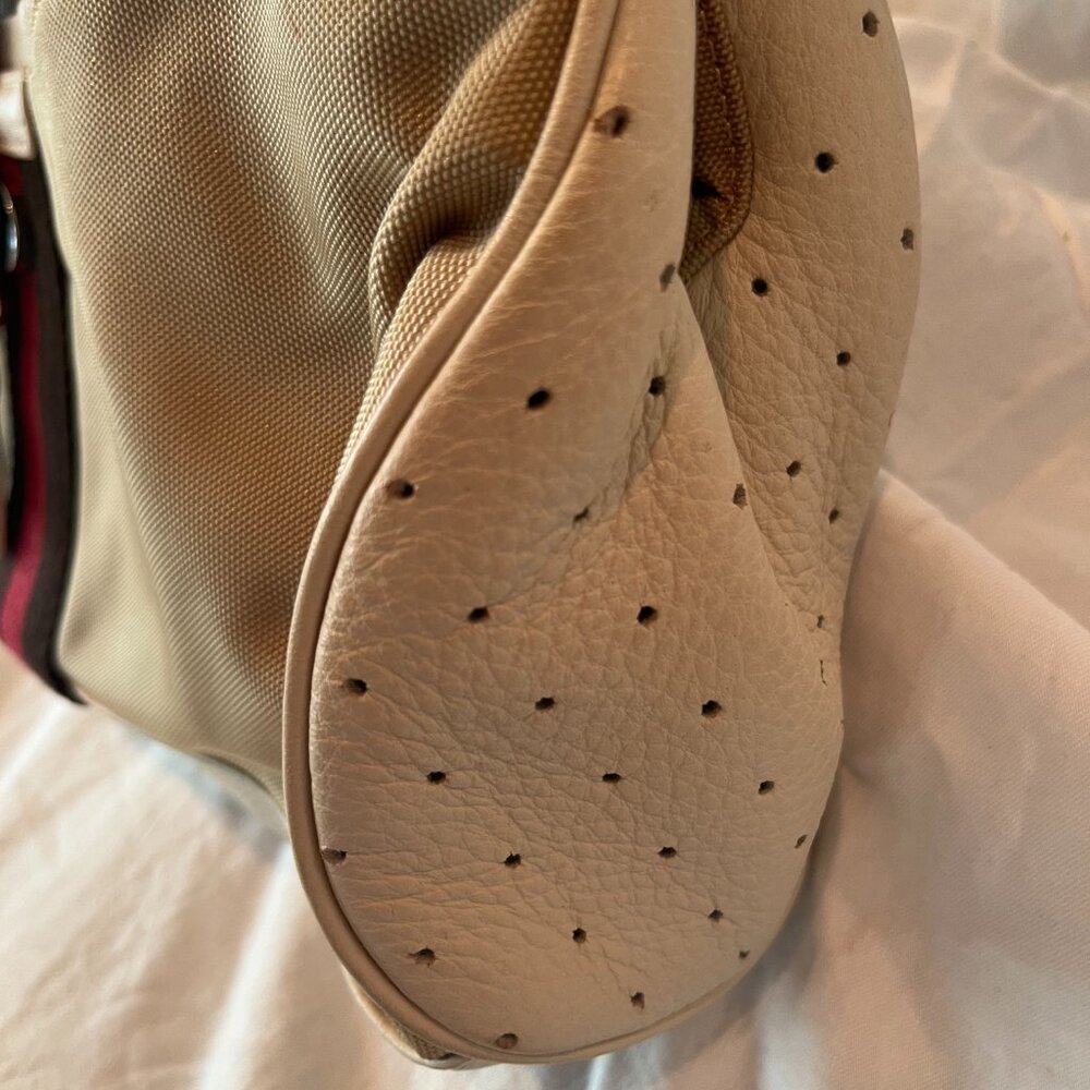 Cole Haan -- Courtney Collection -- Vintage -- Leather and Nylon -- Shoulder Bag - Picture 5 of 16